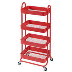 PYHA Serveringsvogn i metal H103,5 x B46 x D35 cm - Rød