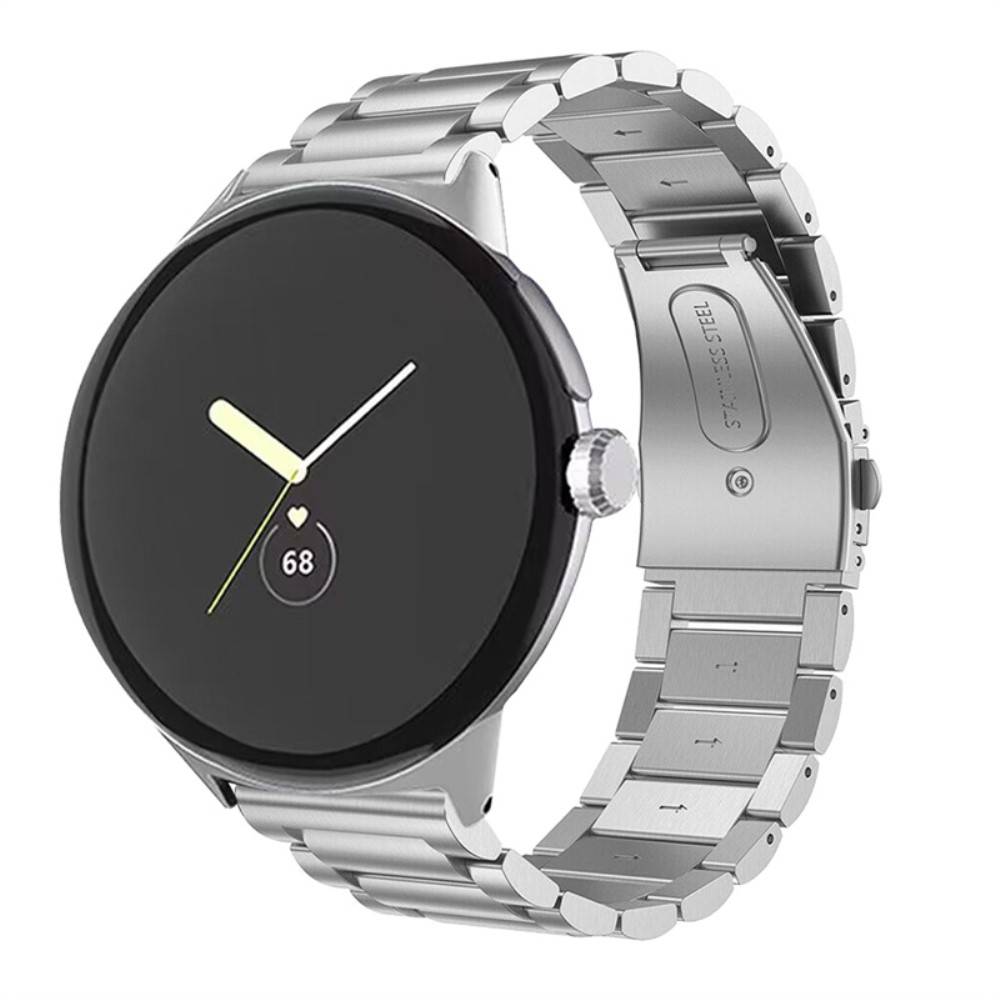 Google Pixel Watch 5 45mm Stilrent länkarmband i metall, Silver