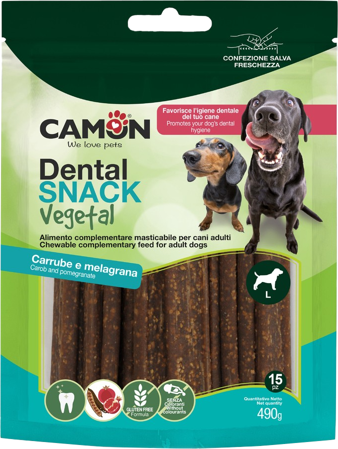 Camon Veg. Dental Snacks – ris/johannesbröd/granatäpple