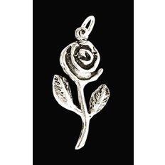 "En blomma som består" roshänge i Äkta silver.