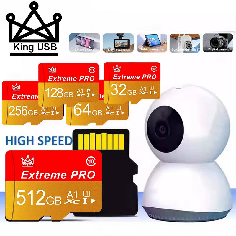 High Speed SD Cards 128GB 64GB 32GB TF Cards Micro TF SD Card Memory Card Class 10 4K Waterproof for E-Reader/Smart TV