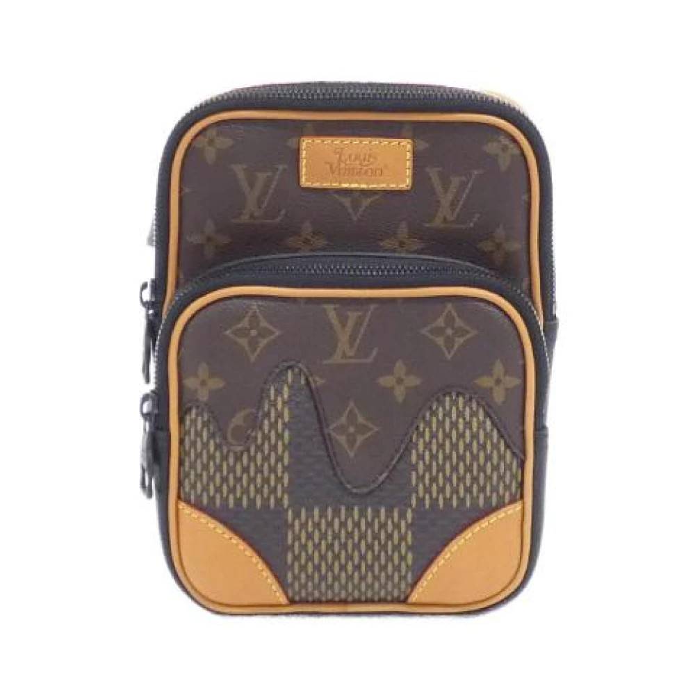 Louis Vuitton Vintage Pre-owned Damier Giant Amazone Slingback Skuldertaske - Vintage - Dame - Brun - ONE SIZE - Uld