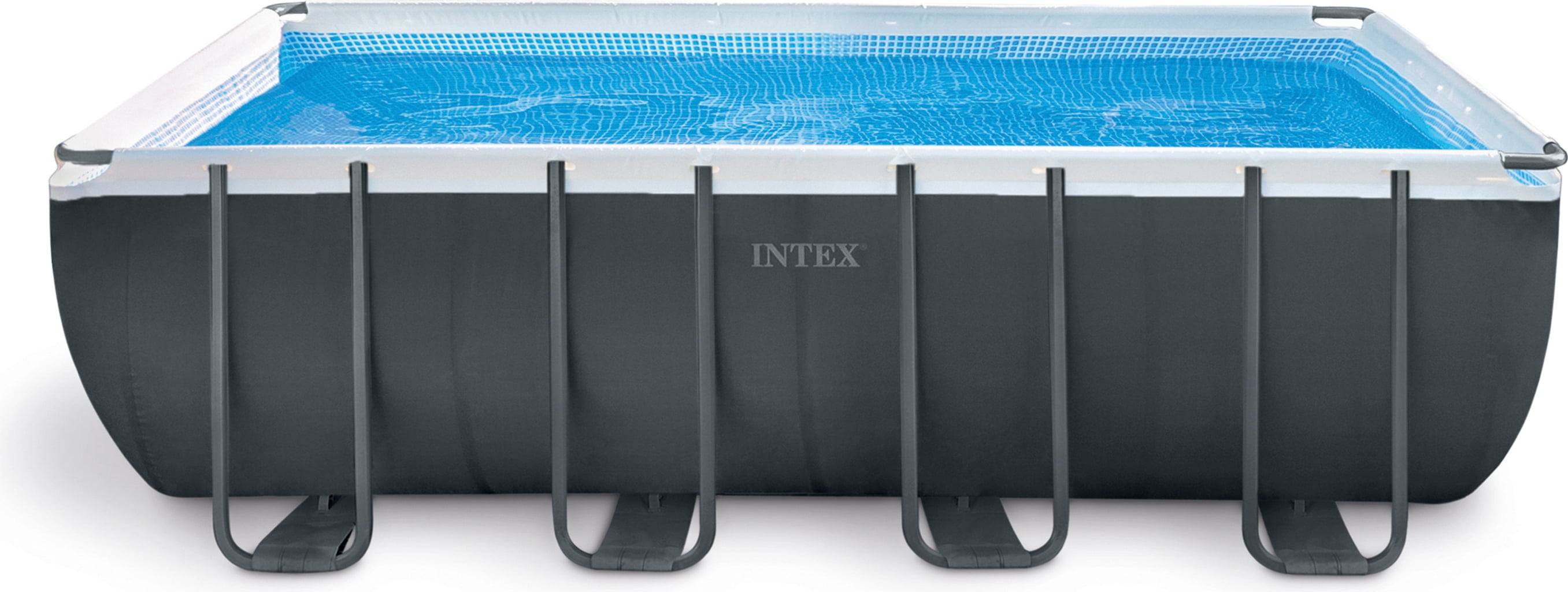 Frame Pool Ultra Quadra XTR 549 x 274 x 132 cm, Set med pool, sandfiltersystem SX1500 GN, anslutningar, säkerhetsstege, överdrag samt markskyddspresenning