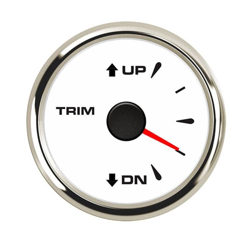 52mm trimmätare 0-190 ohm för inombords utombordsmotor med bakgrundsbelysning up-dn elektrisk trimnivåmätare - Ws