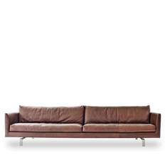 Montis Axel sofa - 302cm - Rancho Læder - Ceniza / Valnød Træben