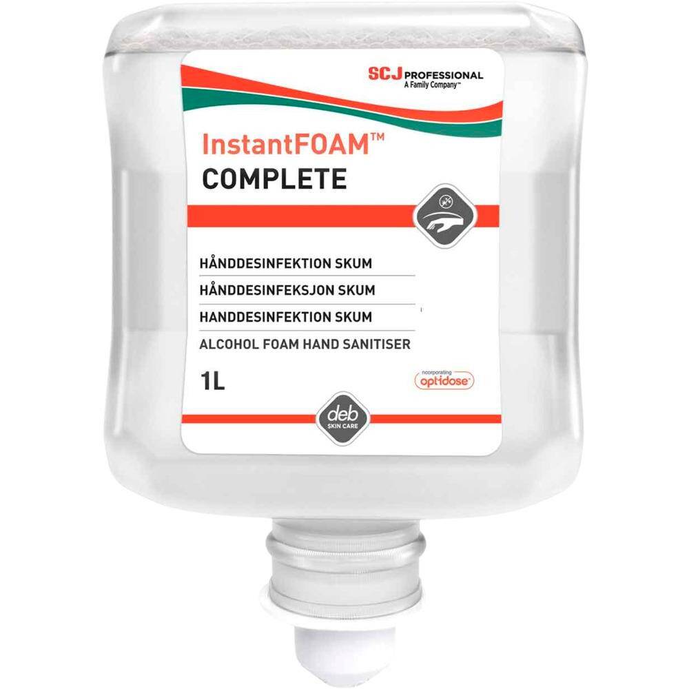 Hånddesinfektion SC Johnson InstantFOAM Complete Optidose 1000 ml 80% ethanol - 6 stk.