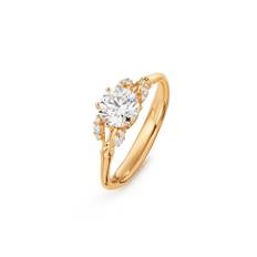 Ole Lynggaard Winter Frost Solitaire ring (slim) i 18 kt guld med brillanter