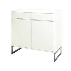 SKÄNK LINE - HÖG, 2 DÖRRAR/2 LÅDOR, VIT