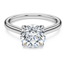 Eternity Solitärring, Im Labor gezüchtete Diamanten 2 ct tw, Runde Form, 18K Weißgold