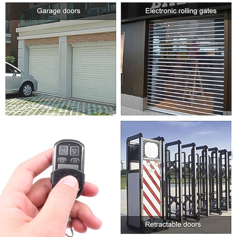 Abcd trådlös rf fjärrkontroll 433 mhz fast kod inlärare elektrisk grind garageport fjärrkontroll nyckelbricka kontroller