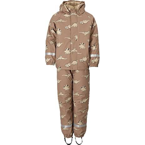 VRS børne regnjakke og bukser str. 134 - beige