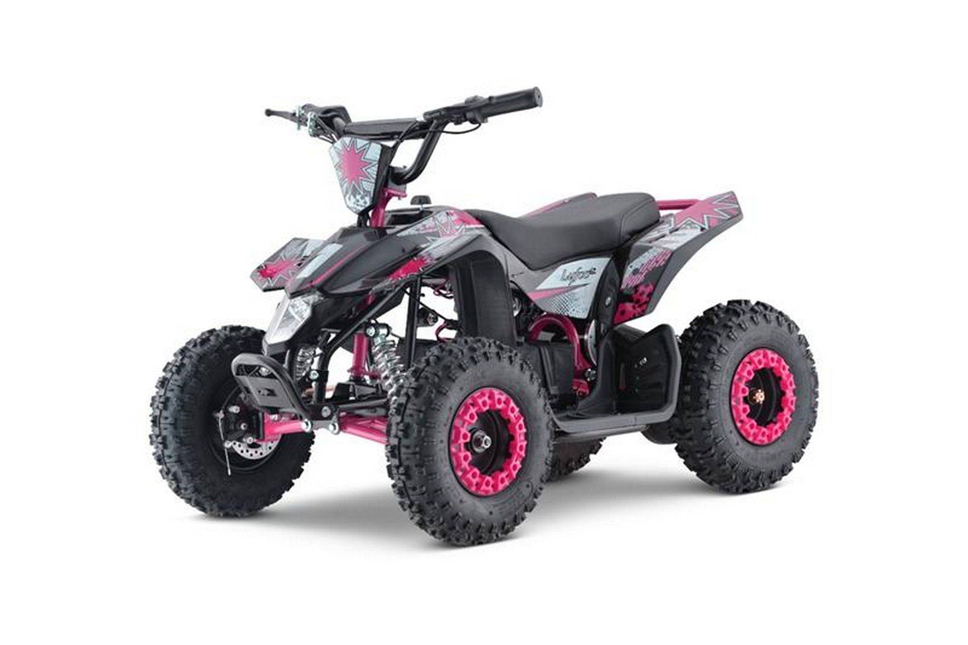 El-driven ATV för barn 1000 W - & fyrhjuling Rosa,Svart