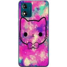 Motorola Moto E13 Transparent Mobilskal Katt