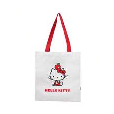 Hello Kitty Apple Season Stylish Canvas Tote Bag(1 PC) - White