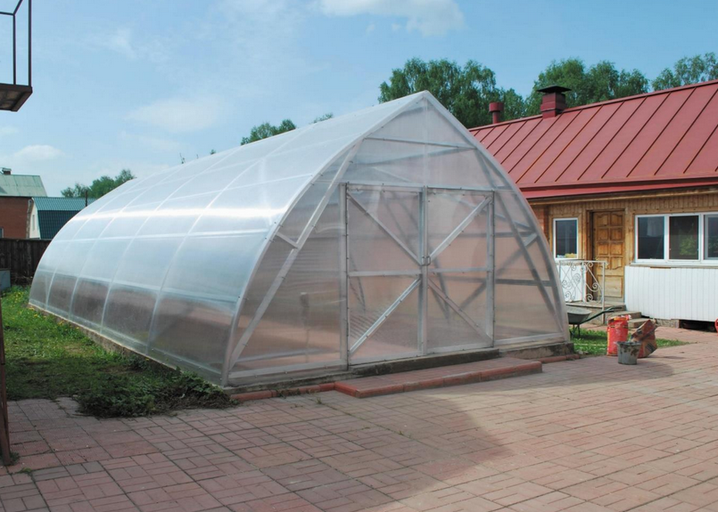 Tunnelväxthus Fermer5 21 - 73,5 m² 10 mm polykarbonat 73,5 m²