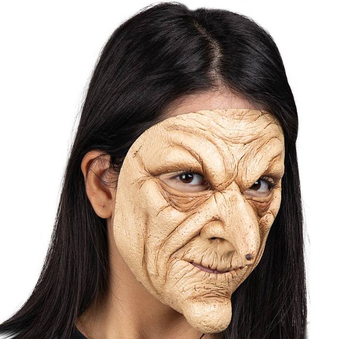 Läskig häxa mask