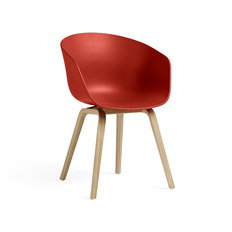 HAY About a Chair 22 stol Warm red-lackad ek - Röd