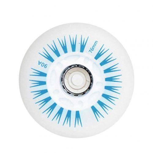 76mm LED Skridskohjul - Blå