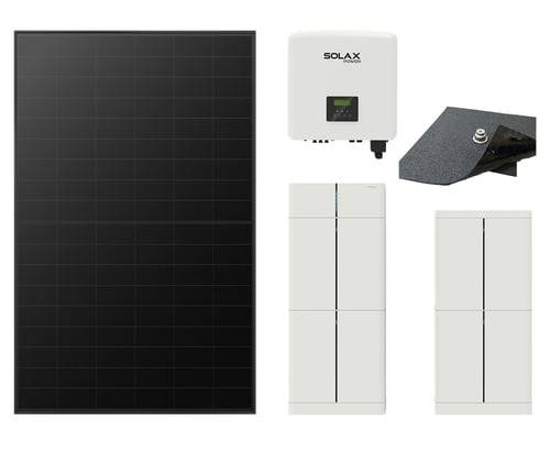 SolaX Solcellepakke X3-Hybrid-8.0 G4, 8 kW, 12 kWh, 18 paneler sort