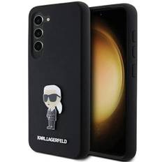 Karl Lagerfeld Silicone Ikonik Metal Pin case til Samsung Galaxy S24 - sort