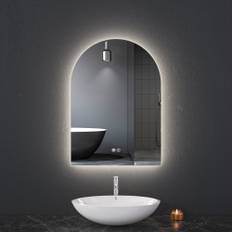 Badrumsspegel 50x70cm med LED-belysning | Dimmer och Anti-fog | ADRIENNE