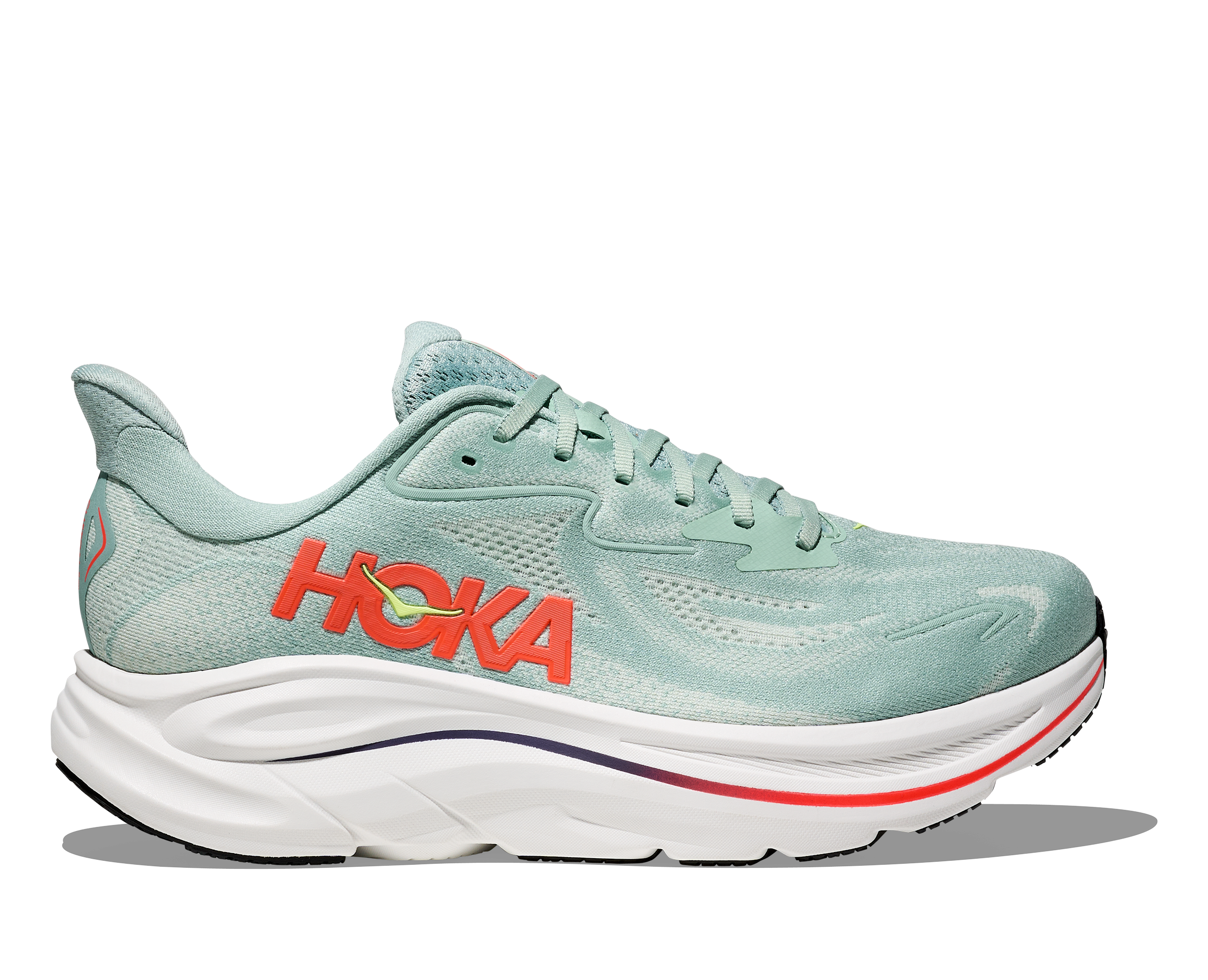 Hoka M Clifton 10 Wide Sage / Neon Flame - 44