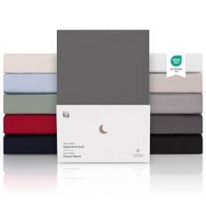 Blumtal® Premium Topper Spannbettlaken 180x200 cm Jersey 2er Set - Oeko-TEX zertifiziertes Spannbettlaken Topper 180x200 Baumwolle - Spannbettlaken 180x200cm Topper/Bettlaken Topper 180x200 Anthrazit