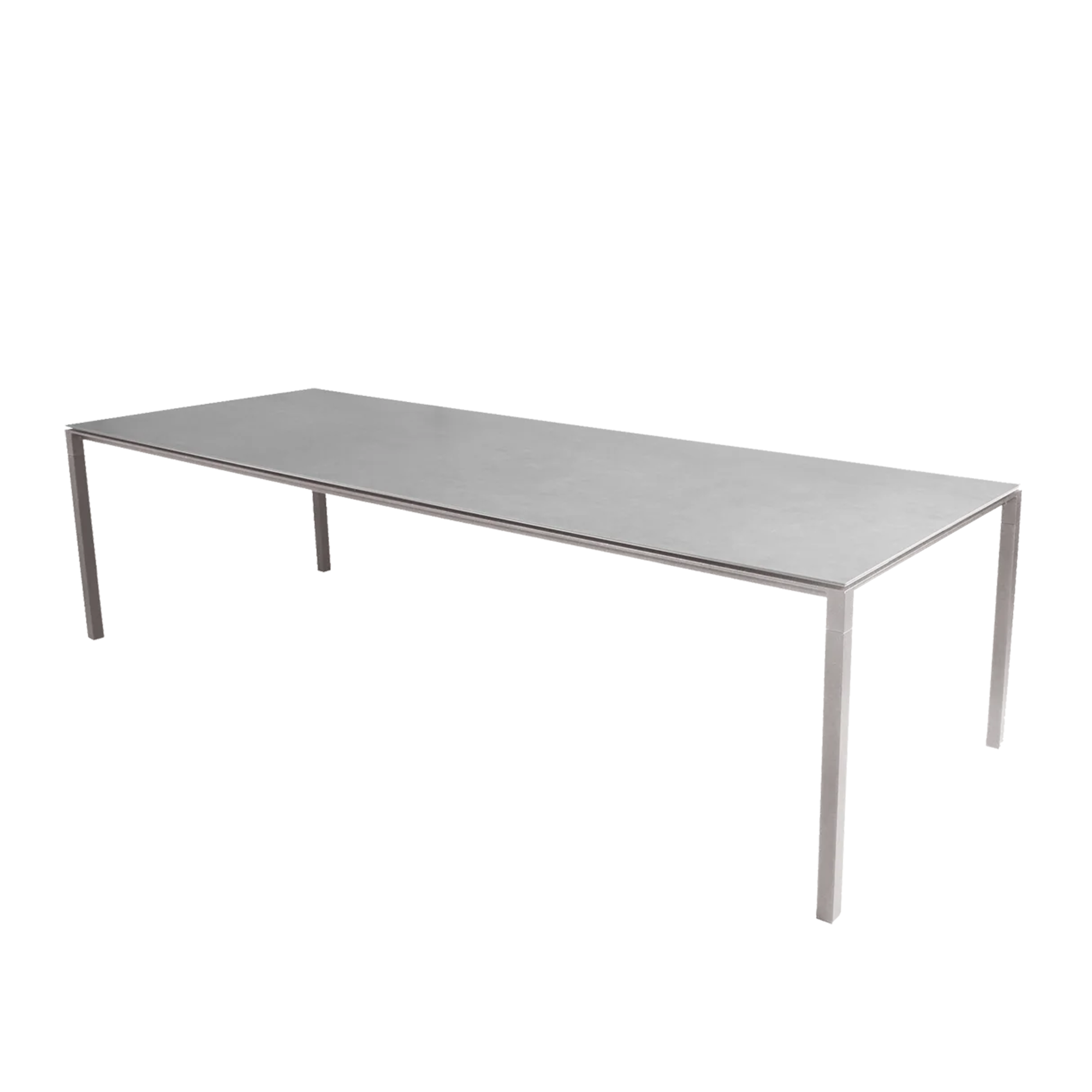 Cane-Line - Pure matbordsunderrede 280X100 CM - Taupe/bordsskiva 280X100 cm - Pure - Concrete Grey - Matbord utomhus - Grå