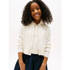 Pointelle Relaxed Cardigan - IVORY PETAL - 74 cm