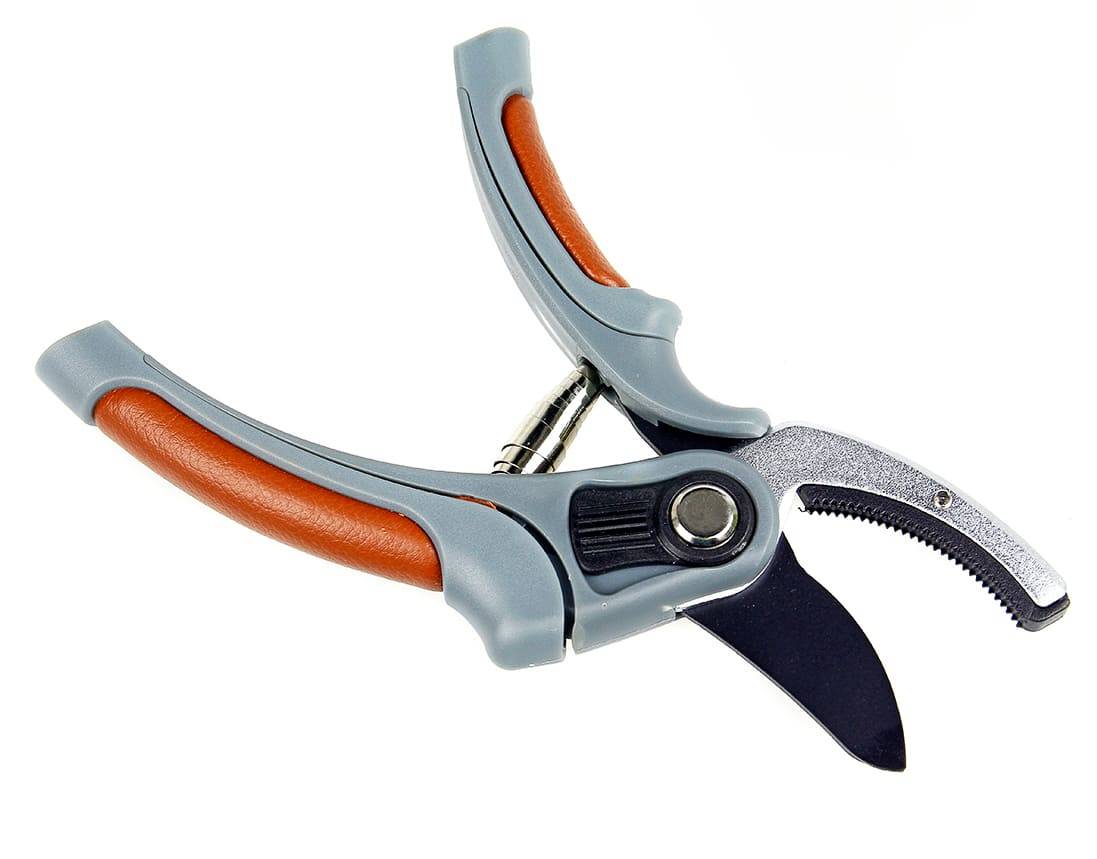 Handsekatör max. diam. 15 mm, läderhantag, fjädrande, premium kvalitet, Greenmill