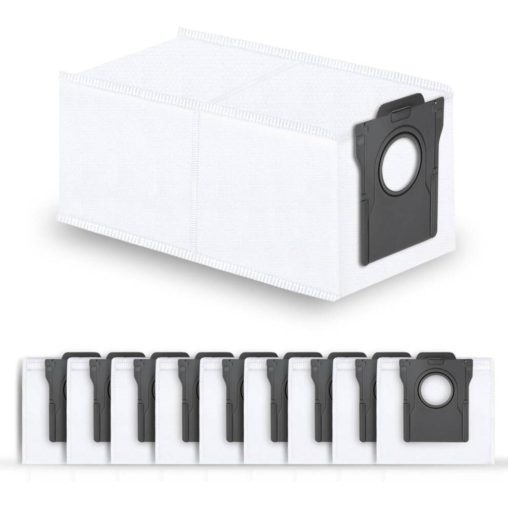 10 støvsugerposer kompatible med Dreame L10s Ultra Gen 2/Gen 3/X30/X40/X50/L40s Pro Ultra, kompatibel med Dreame L40/Aqua10/Matrix10 Ultra