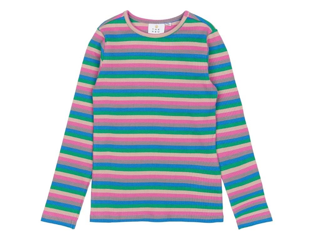 The New T-shirt Langærmet Med Striber - Str. 5-6y 110/116cm