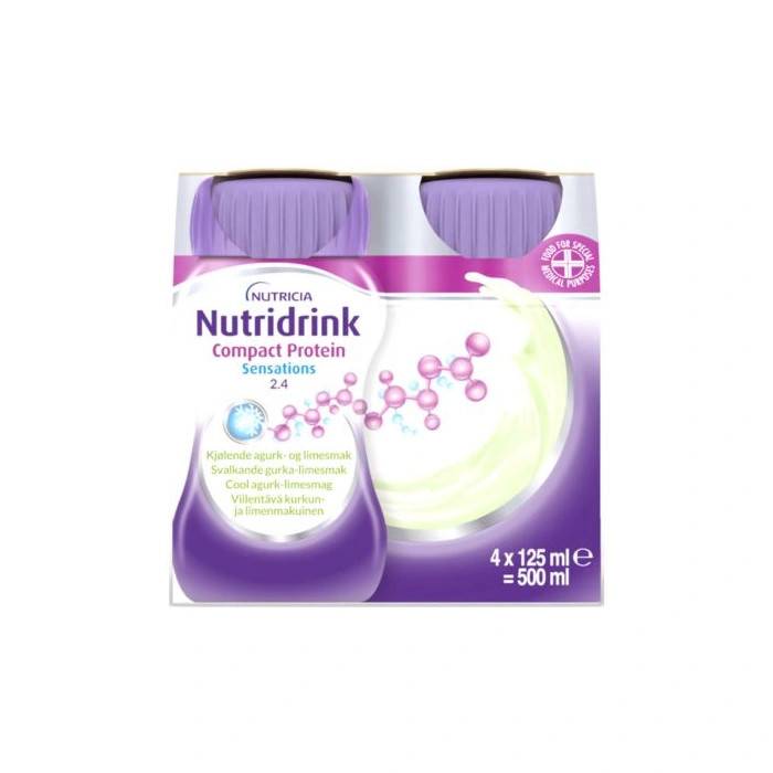 Nutridrink Compact Protein Sensations Cool Agurk-Lime - 4 x 125 ml