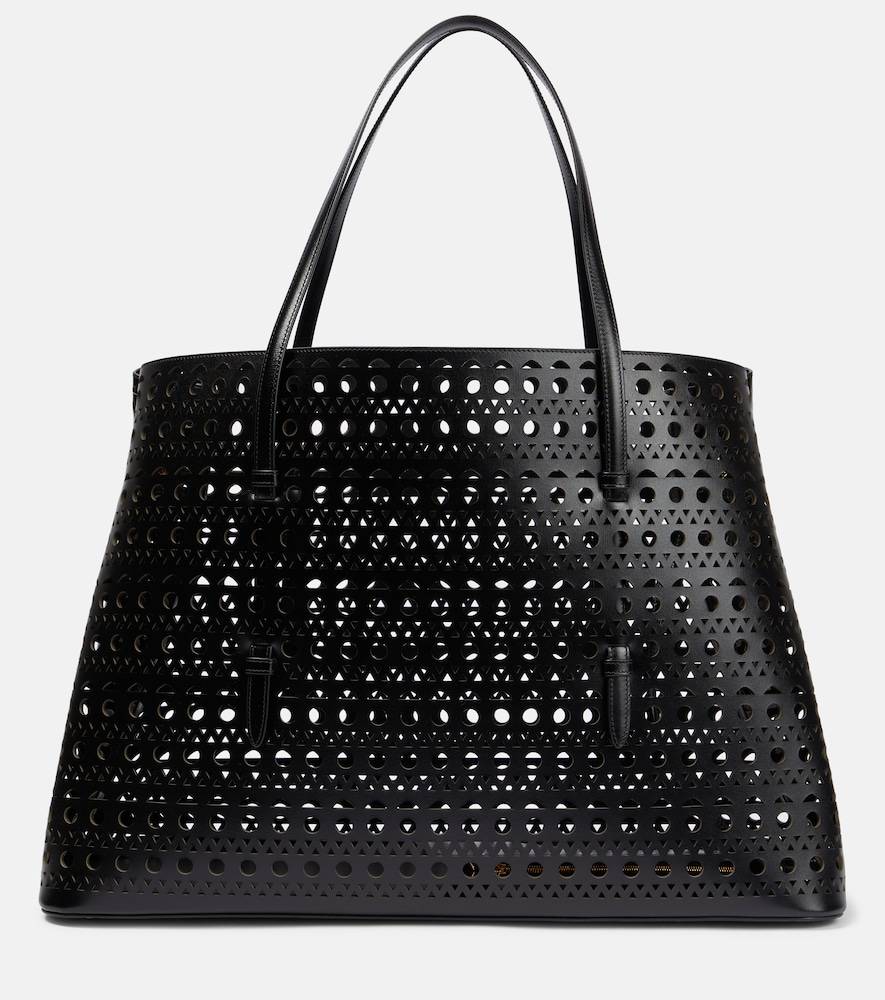 Alaïa Tote Mina 50 Large de piel - negro - Talla Única