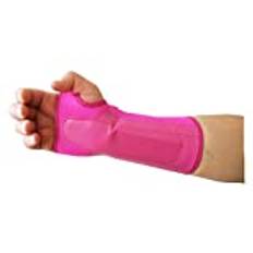 LTG PRO® Neopren handledsstöd skena karpaltunnel artrit stukning belastning (S/M (höger), rosa)