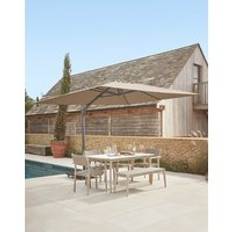 The Ultimate Rectangular Cantilever Parasol Set - Taupe