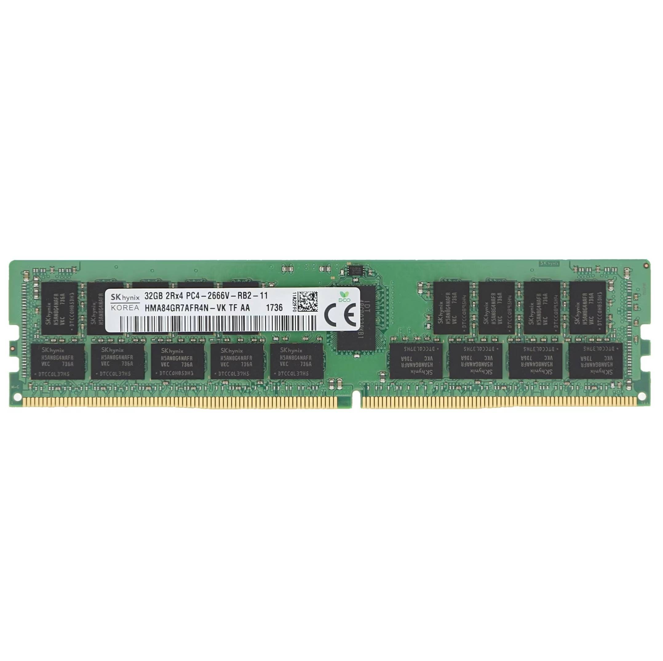 Begagnat SK Hynix 32GB 2Rx4 PC4-21300 DDR4-2666MHz ECC Registered RDIMM HMA84GR7AFR4N-VK