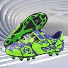 1 par barn pojkar flickor fotbollsskor PU slitstarka halkfria professionella barnfotbollsskor för daglig sport hela säsongen - Mint Grön (EUR34,EUR35,EUR36,EUR37,EUR38,EUR28,EUR29,EUR30,EUR31,EUR32,EUR33)