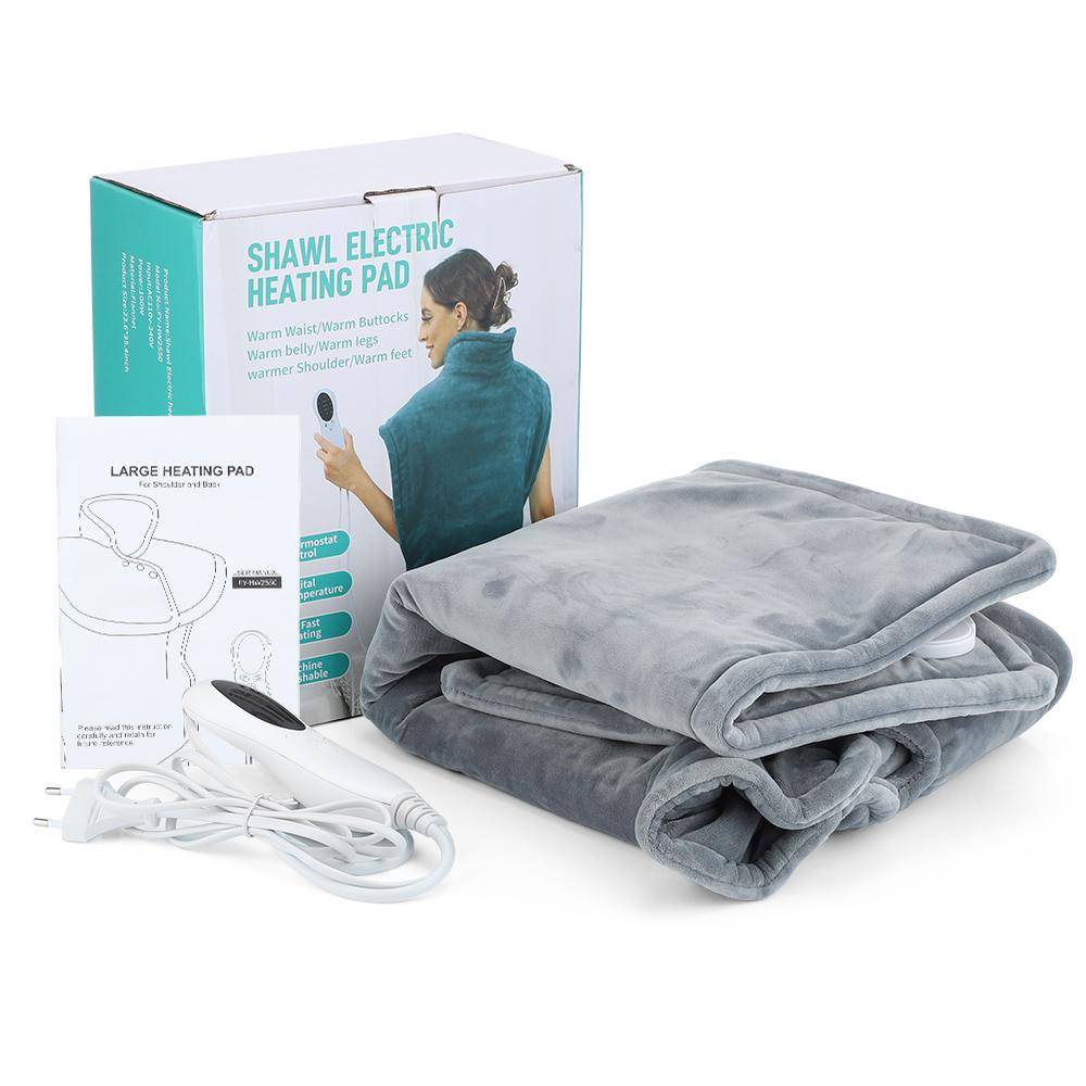 Electric Heating Pad for Back Pain Relief Neck Shoulders Winter Heater with Timed Temperature Control Heating Blanket Mat Gifts UK plug