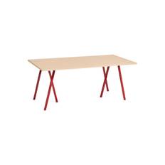HAY Loop Stand Bord Laquered Oak & Maroon Red 180 cm