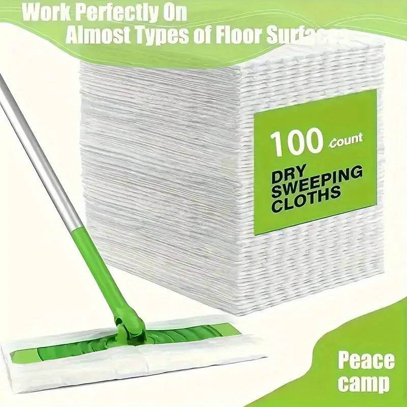 TEMU 30pcs/50pcs/100pcs Disposable Mop Pads - Multi-surface Microfiber, Traps And Locks Dirt/dust/hair, Wet/dry Use, Home And Commercial - Christmas/halloween Gift Idea