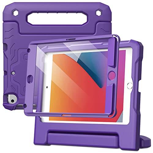 JETech Barn Fodral för iPad mini 5/4/3/2/1 (7,9 Tums, 2019/2015/2014/2013/2012) med Inbyggt Skärmskydd, Stötsäker Hela Kroppen Hantera Stativ Tablett Skyddande Case Kids Skal (Lila)