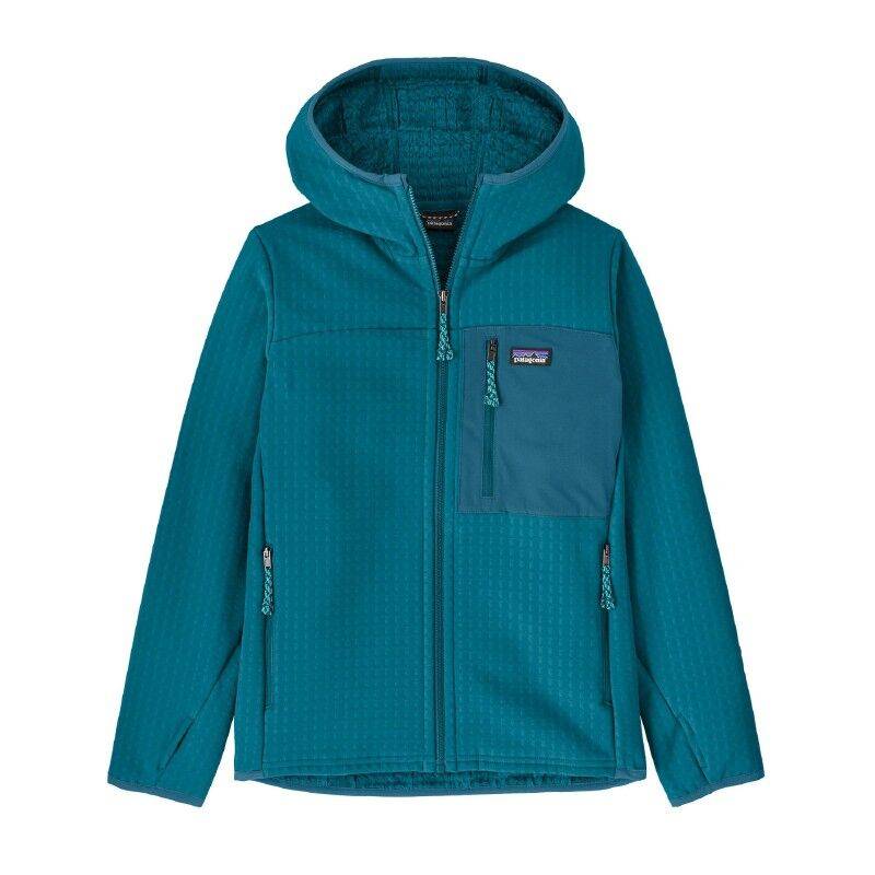 Patagonia K's R2 TechFace Hoody - Fleecetröjor - Børn Glacial Blue XS