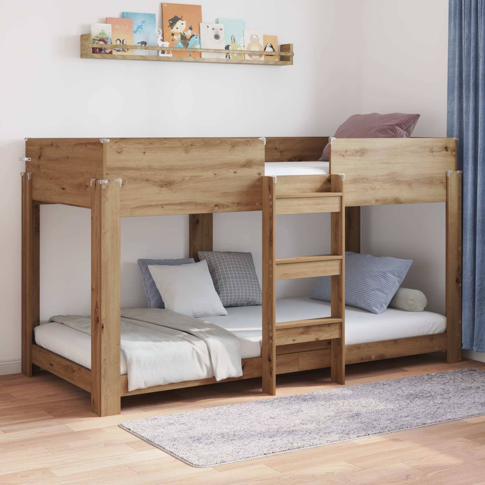 vidaXL Köksbädd för barn Artisan Ek 80 x 200 cm Konstruerat trä