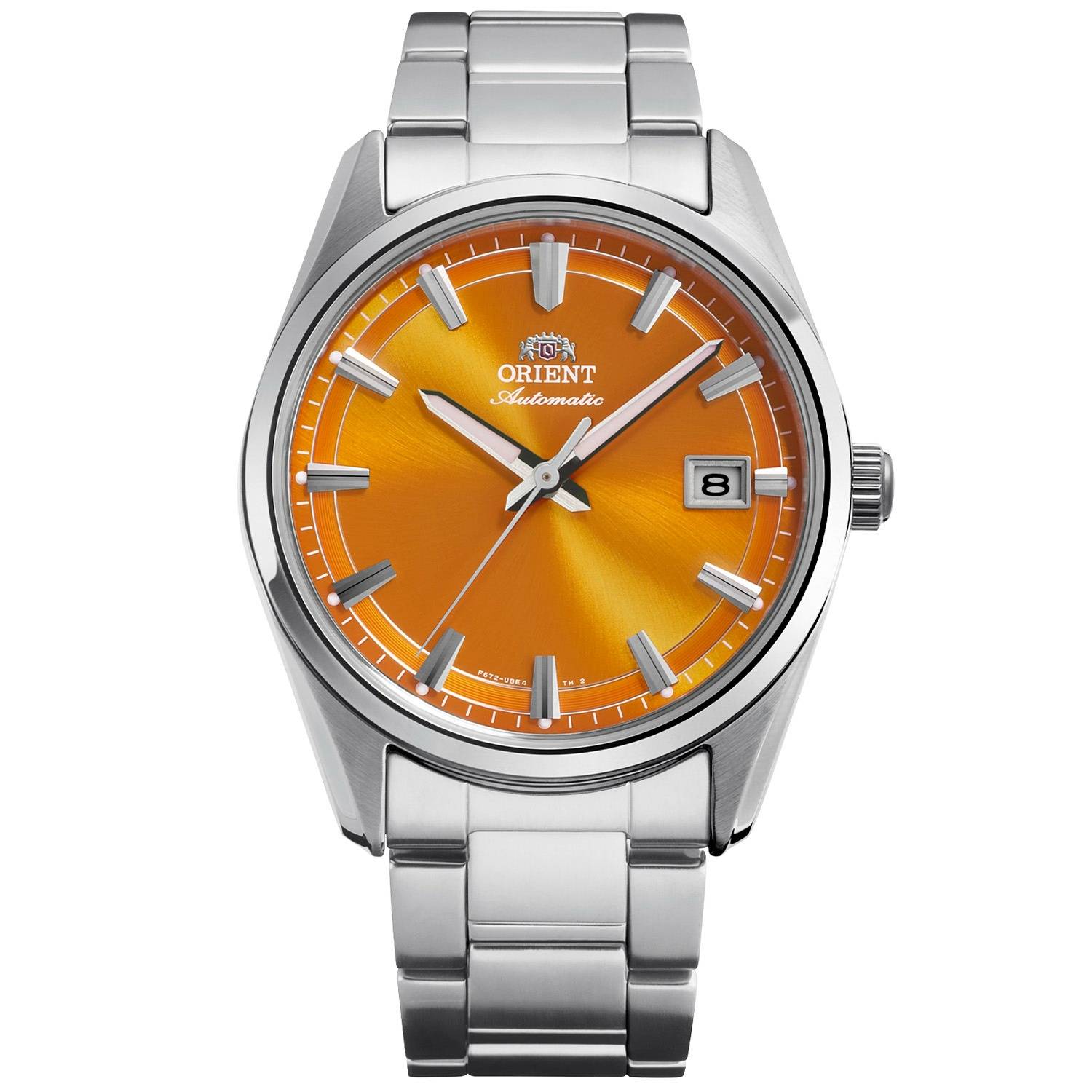 Orient Stretto Date RA-AC0R08Y - Herr - 38 mm - Analogt - Automatiskt - Safirglas - Orange (38 mm)