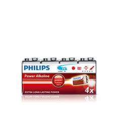 Philips 9V Extra long power 4 stk