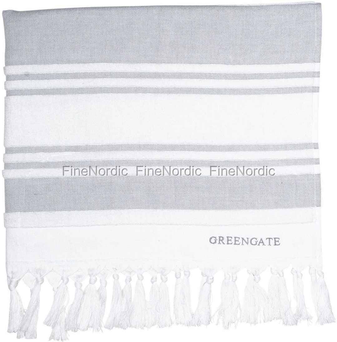 GreenGate Towel "Hammem" "Stripe Grey" 50 x 70 cm