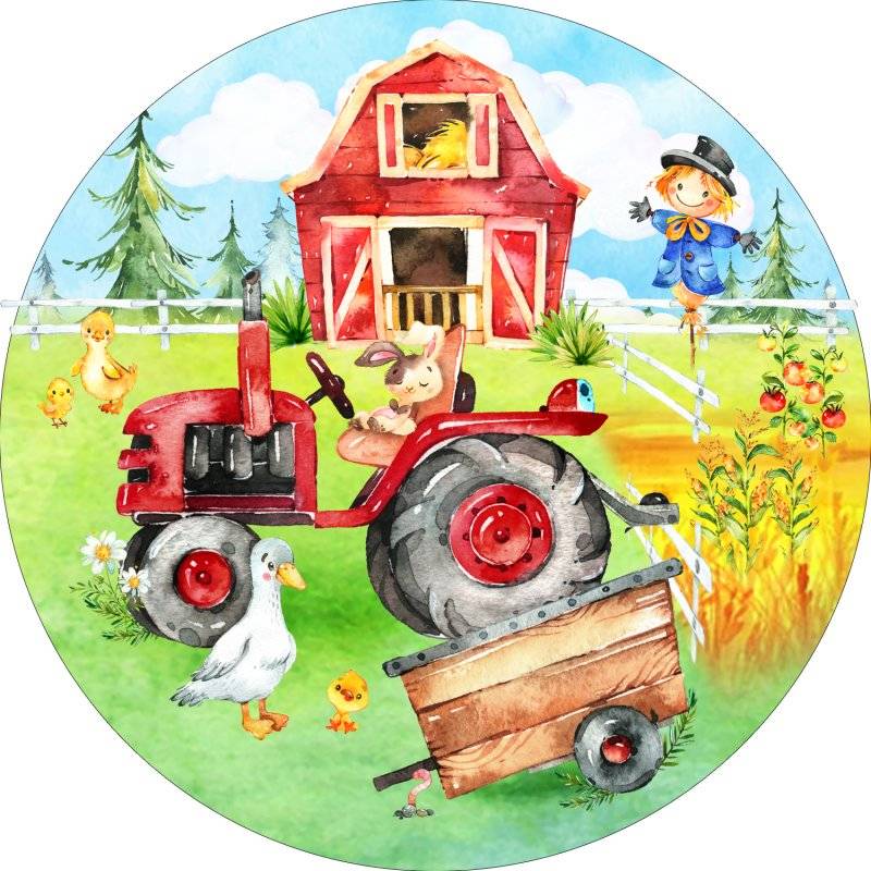 Tårtbild Traktor 20 cm