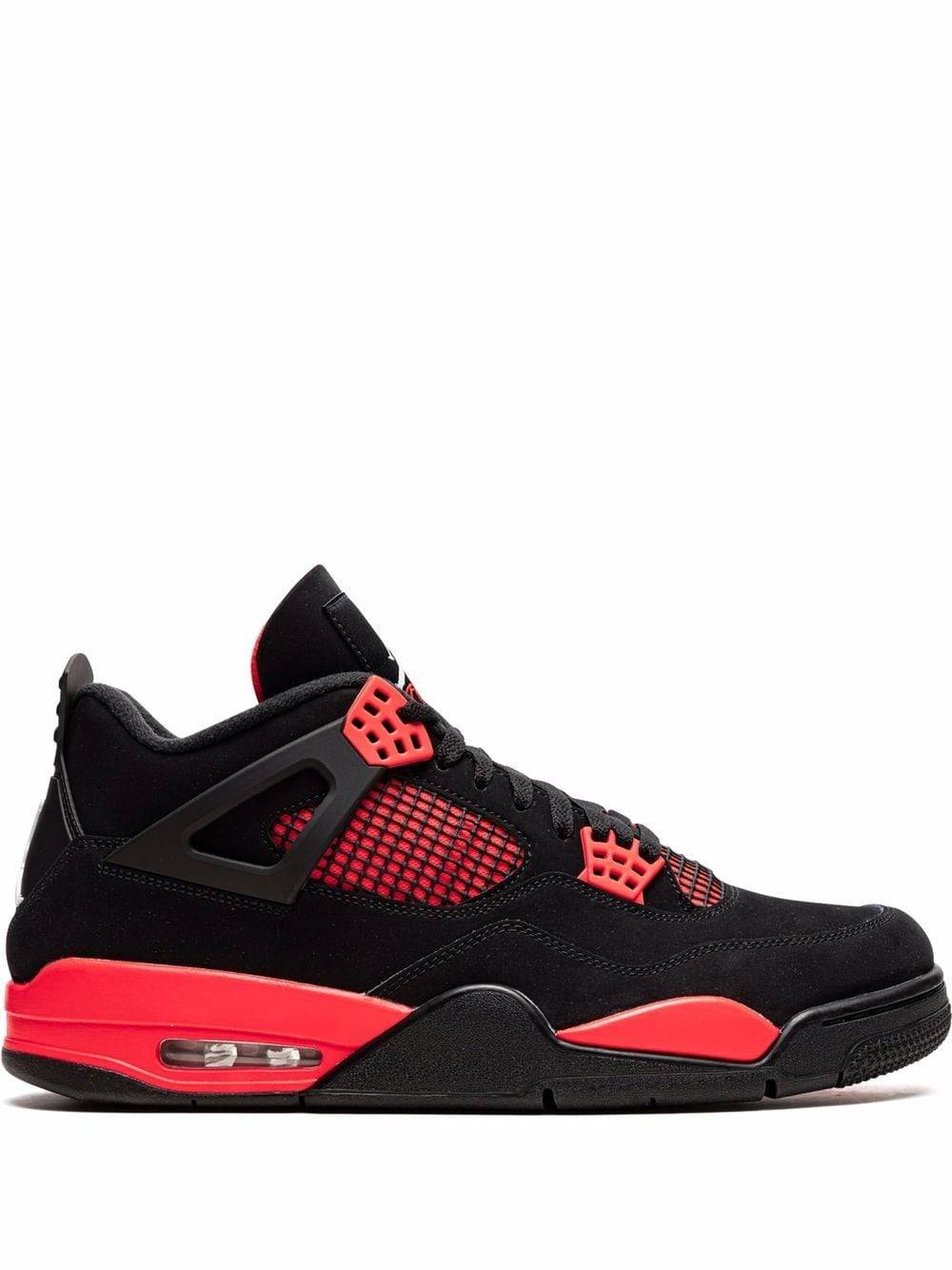Jordan - Air Jordan 4 Retro Red Thunder sneakers - unisex - kalvskinn - 10.5 - Svart