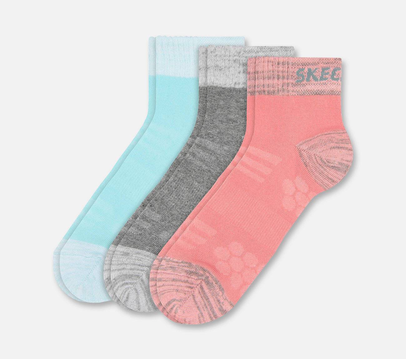 Skechers, 3 pack strumpor, 31-34, Flicka - SK42022FLAMINGO (31-34)
